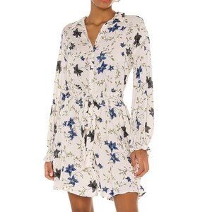 Free People Lighten Up Dress in Tea Combo Long Sleeve Mini Dress Size Large